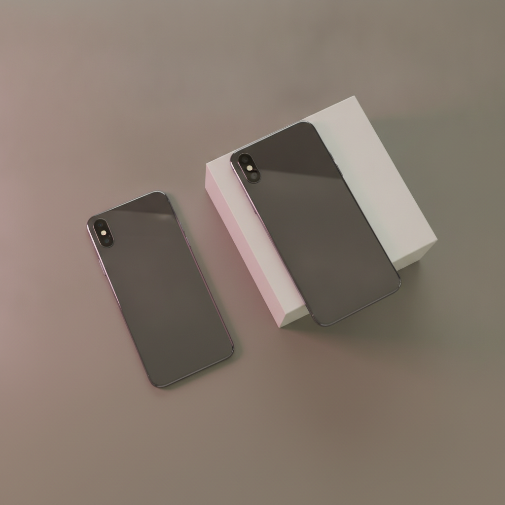 iPhone reconditionat lângă unul nou în cutie sigilată, comparatie