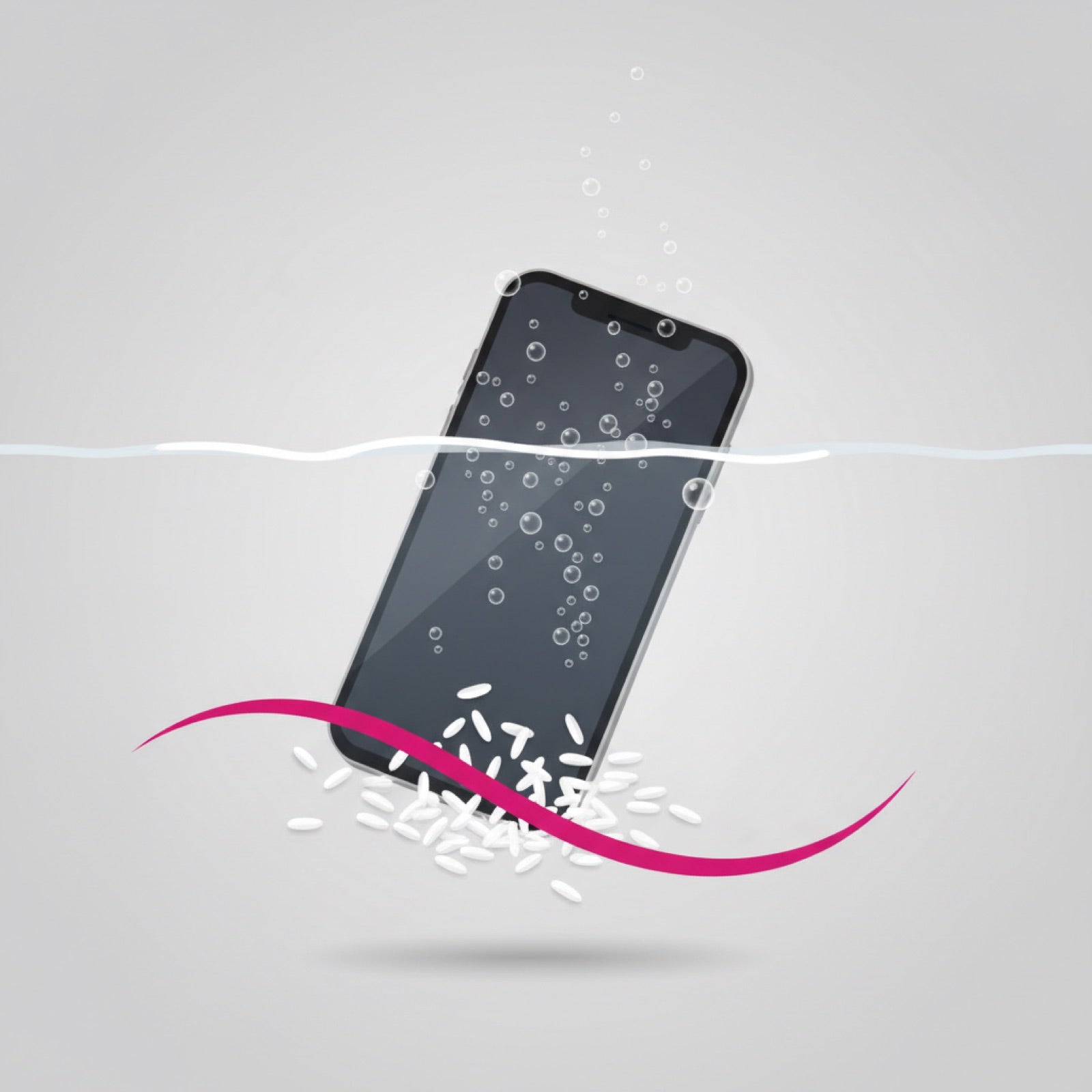 Telefon scapat in apa