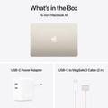 Apple MacBook Air 15" M4 10 nuclee GPU SSD, 16 GB RAM, Starlight, 256GB, Nou sigilat