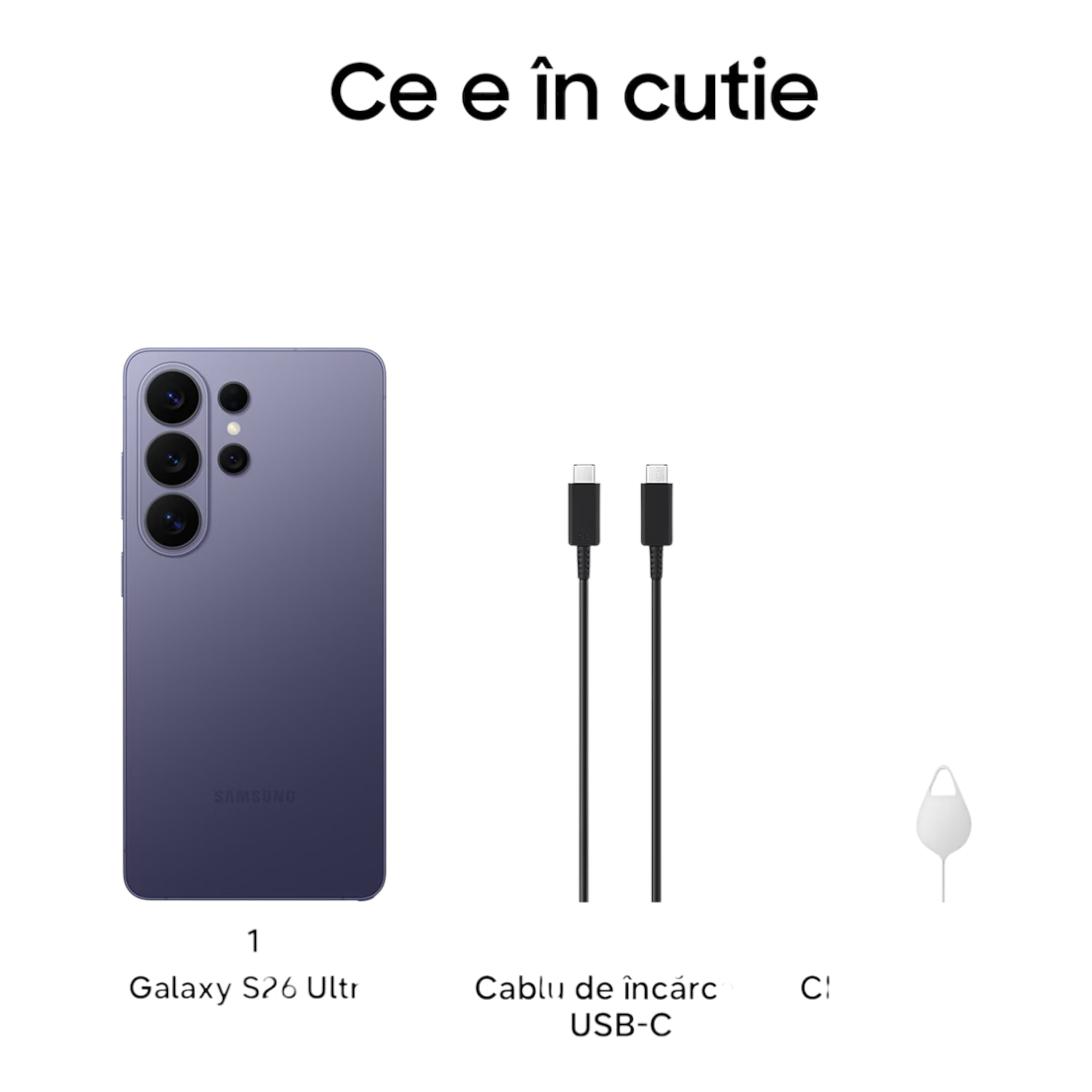 Samsung Galaxy S26 Ultra Cobalt Violet, 512GB, Nou sigilat