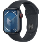 Apple Watch 9, GPS,41 mm,Midnight Aluminium Case, Midnight Sport Band - M/L